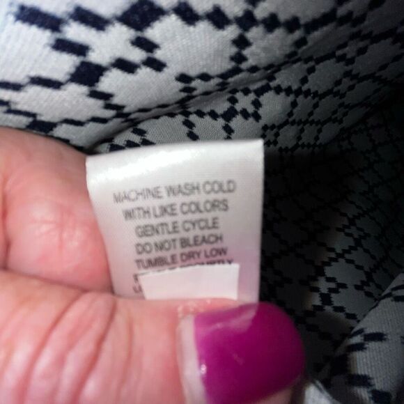Donna Ricco New York navy & white fit & flare dress 10 - Picture 8 of 8